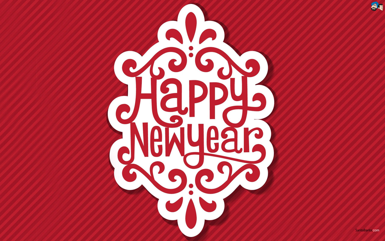 Happy New Year Red Wallpaper