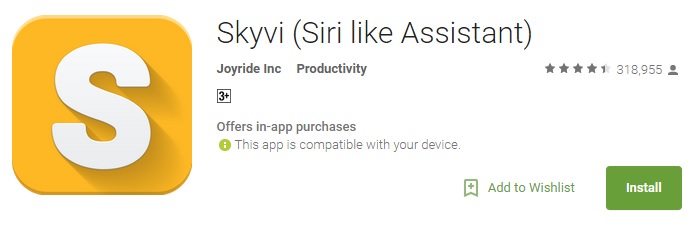 Skyvi (Siri like assistant)